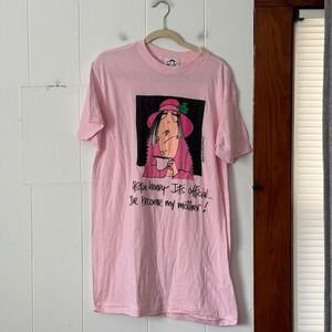 Vintage 1989 Listen Honey Durham Mills Pink Graphic T-Shirt Single Stitch OS